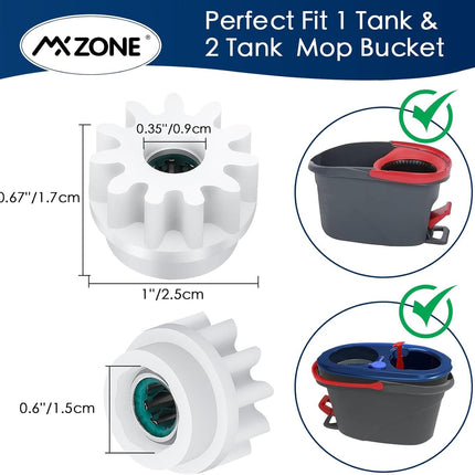 Pedal Bearing Replacement Compatible with O Cedar Mop Bucket, One Way Clutch Gear Sprockets Repair Spin Mop and Bucket, Mop Gears, 2 Packs