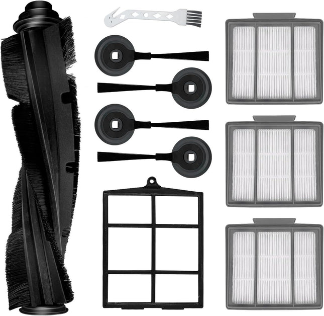 Spare Replacement Parts or Shark ION Robot AV751 AV752 AV753 S87 R85 RV850, RV850WV Vacuum Cleaner Accessory Kit Pack o 4 Side Brushes,1 Main Brush, 3 Pre-Motor ilter, 1 Cleaning Gear