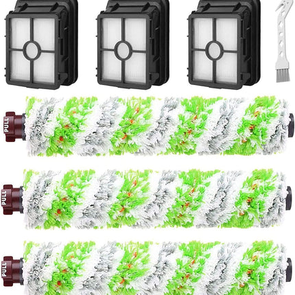 6 Pack Replacement Parts or bissell CrossWave Pet Pro 2306A & CrossWave 1785 Series 3888A Vacuum Cleaner, 3 Pack 2460 Brush Rolls,3 Pack 1866 ilters,Compare to Part 1613568&161-3568,1608684