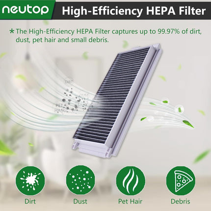 Replacement Parts Compatible with Ecovacs Deebot N30 Omni, N30 Pro Omni, Robot Vacuum Accessories 1 Roller 4 ilter 4 Side Brush 4 Mop Pad 4 Dust Bag
