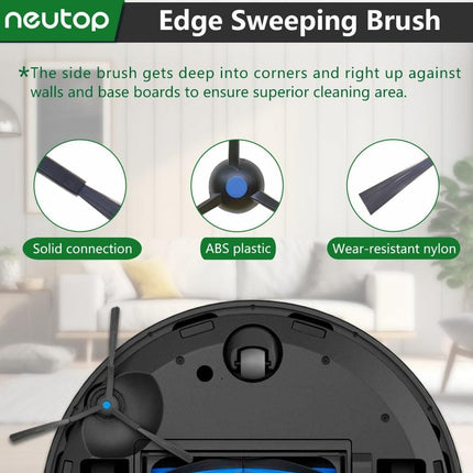 Replacement Parts Compatible with Ecovacs Deebot N30 Omni, N30 Pro Omni, Robot Vacuum Accessories 1 Roller 4 ilter 4 Side Brush 4 Mop Pad 4 Dust Bag