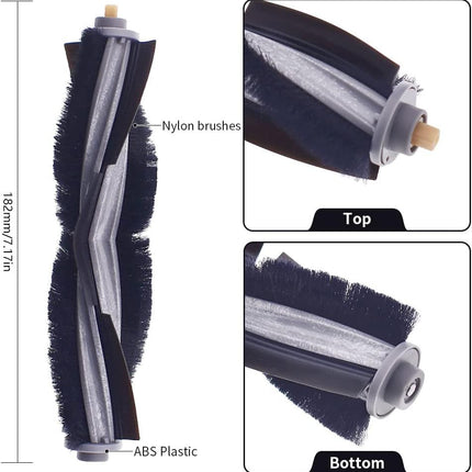 Replacement Parts Compatible with Ecovacs Deebot X1 Plus/Turbo/Omni, T10 Plus/Omni, Robot Vacuum Accessories 1 Roller 4 ilter Sets 6 Side Brushes.