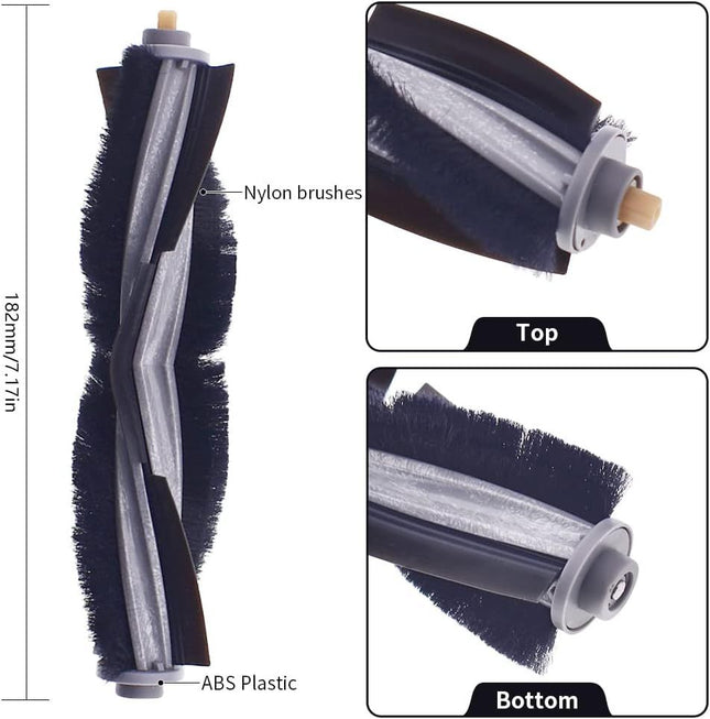 Replacement Parts Compatible with Ecovacs Deebot X1 Plus/Turbo/Omni, T10 Plus/Omni, Robot Vacuum Accessories 1 Roller 4 ilter Sets 6 Side Brushes.