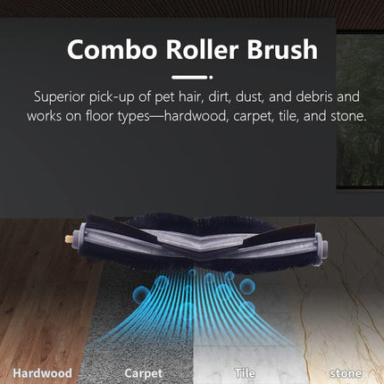 Replacement Parts Compatible with Ecovacs Deebot X1 Plus/Turbo/Omni, T10 Plus/Omni, Robot Vacuum Accessories 1 Roller 4 ilter Sets 6 Side Brushes.