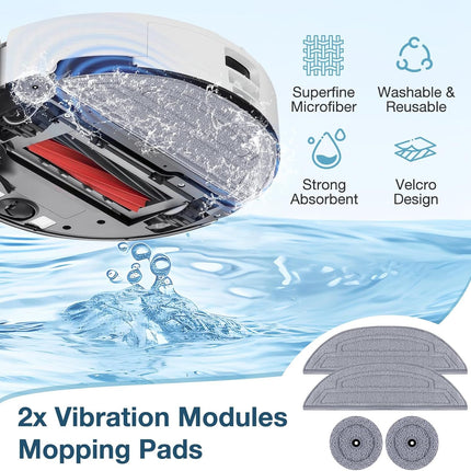 29 Pack S8 MaxV Ultra Accessories Kit or  S8 Maxv Ultra Robot Vacuum Cleaner, 1 Set Main Roller Brush,4 HEPA ilters,6 Side Brushs,6 Dust Bag,4 Mop Pads,4 Edge Mop Clothes,1 Cleaning Brush