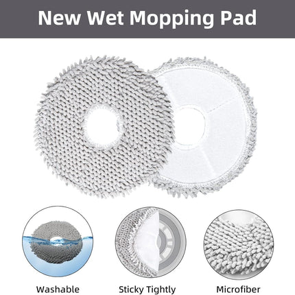 24 Pack Accessories Kit or Dreame L10s Ultra / L10 Ultra Robot Vacuum Replacement Parts Including 1 Main Brush 4 HEPA ilters 6 Sidebrushes 6 Mop Pads 6 Dust Bags 1 Cleaning Brush