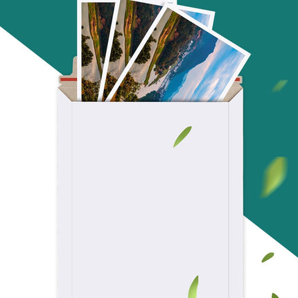 Eupako 9x11.5" 25 Pack Photo Document Mailer White Stay Flat Self-Seal Cardboard Envelopes for CDs, Pictures, Documents, 9.25 x 11.75 Inches