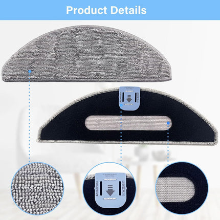 Replacement Parts Accessories or iRobot Roomba Combo i5, i5+, j5, j5+ Robot Vacuum Cleaner, 1 Set o Roller Brush & 4 ilters & 4 Mop Pads & 4 Vacuum Bags & 4 Side Brushes