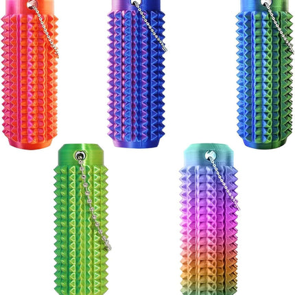 5PC Little Ouchies Fidget Toys Adults, Pain Stim Pocket Sensory Toys for Anxiety and Stress Reduction,Portable Travel Stress Relief Spiky Fidget Keychain (Style-1)