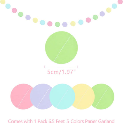 Macaron Birthday Decorations - 20-Pc Set with Pre-Strung Happy Birthday Banner, Tissue Paper, Garland, Swirls | Pastel Party Supplies for Women Girls Baby Shower, Adults Birthday Party Decor
