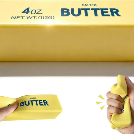 3Pcs Slow Rebound Cute Butter Squeeze Stress Balls, 2026 New Realistic Soft Butter Stick Fidget Toy,Slow Rising Portable Squishy for Adults Anxiety & Stress Relief, Sensory Gifts for Office, Home