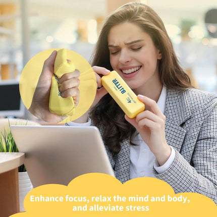 3Pcs Slow Rebound Cute Butter Squeeze Stress Balls, 2026 New Realistic Soft Butter Stick Fidget Toy,Slow Rising Portable Squishy for Adults Anxiety & Stress Relief, Sensory Gifts for Office, Home