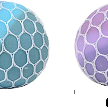 4 PCS Colorful Mesh Grape Stress Balls - Squeeze Color Change Fidget Toys for Stress Relief and Hand Exercise