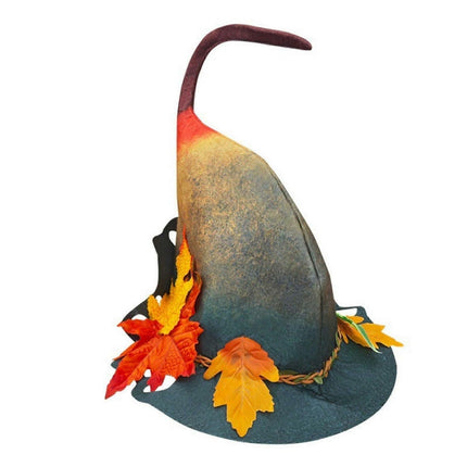 Halloween Witch Hat Halloween Party Magics Hat Felts Hat Maple Leaf Hat