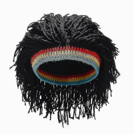Rasta Wig Beanie Caps For Men Handmade Crochet Winter Warm Hat Gorros Halloween Holiday Birthday Gifts Funny Party Balaclava