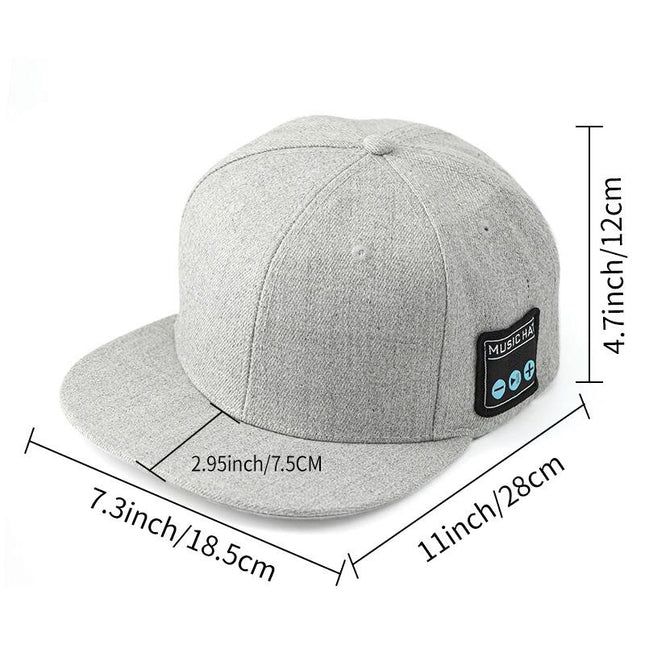 Black Wireless Bluetooth Hat - Sports Cap with Dual Speakers, Bluetooth 5.4,Outdoor Music Hat for Running,Jogging,and Sports