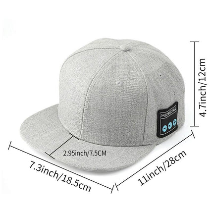 Dark Gray Wireless Bluetooth Hat - Sports Cap with Dual Speakers, Bluetooth 5.4,Outdoor Music Hat for Running,Jogging,and Sports