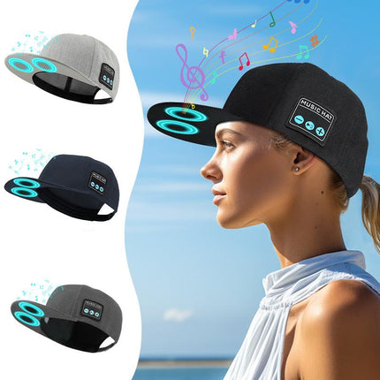 Dark Gray Wireless Bluetooth Hat - Sports Cap with Dual Speakers, Bluetooth 5.4,Outdoor Music Hat for Running,Jogging,and Sports