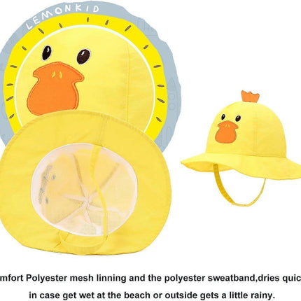 Cotton Animal Babies Bucket babies Sun Hats UPF 50+ Summer Hats Sun Protection for babies Babies babiess babiess Girls-Yellow 54cm