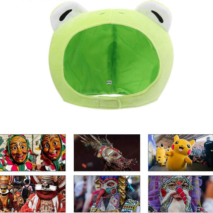 Hat Frog Ears Bunny Finn Hood Froggy The Headband Plush Adult Human Mushroom- Cartoon Shape Hat Funny Photo Headgear Hat