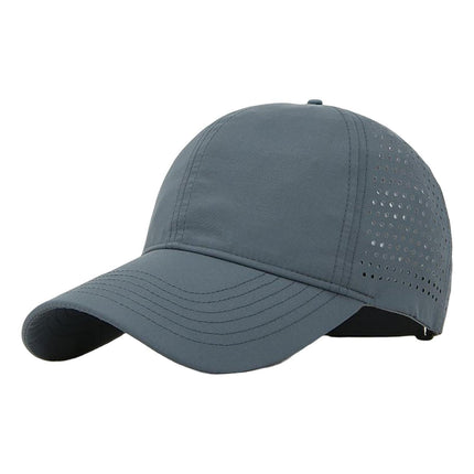Unisex Hat Hollow Out Baseball Hat, Dark Gray, XL