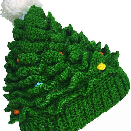 Unisex Christmas Winter Knitted Crochet Beanie Santa Hat Bearded Caps