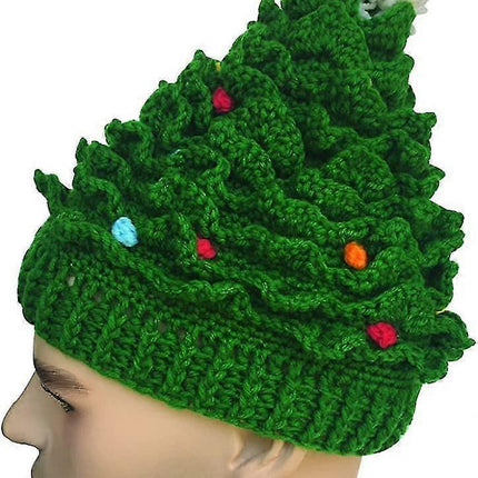Unisex Christmas Winter Knitted Crochet Beanie Santa Hat Bearded Caps