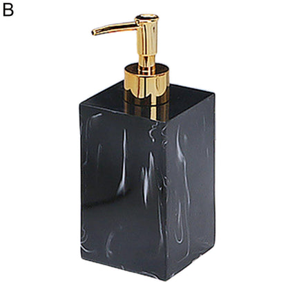500ml Empty Hand Sanitizer Bottle Refillable Versatile Resin Marbling Press Lotion Dispenser for Bathroom
