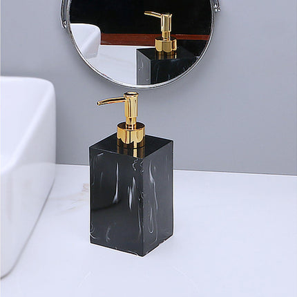 500ml Empty Hand Sanitizer Bottle Refillable Versatile Resin Marbling Press Lotion Dispenser for Bathroom