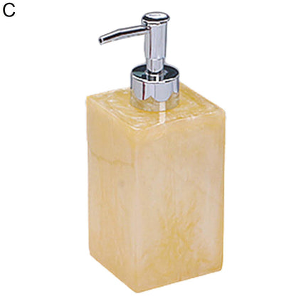 500ml Empty Hand Sanitizer Bottle Refillable Versatile Resin Marbling Press Lotion Dispenser for Bathroom