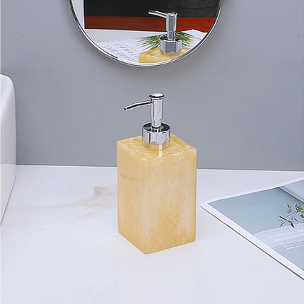 500ml Empty Hand Sanitizer Bottle Refillable Versatile Resin Marbling Press Lotion Dispenser for Bathroom