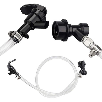 3/16 Inch Beer Line Liquid Ball Lock Assembly Kit for Home Brew Dispensing Keg-Black