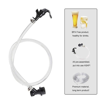 3/16 Inch Beer Line Liquid Ball Lock Assembly Kit for Home Brew Dispensing Keg-Black
