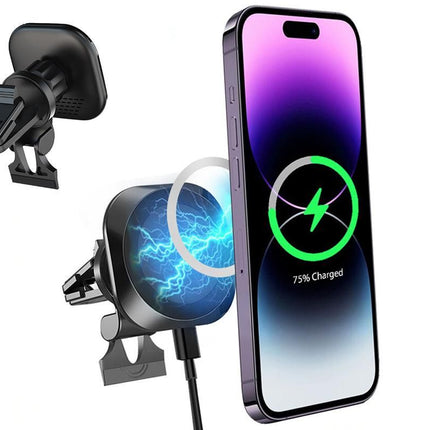 MagSafe Compatible 15W Wireless Car Charger Mount for iPhone