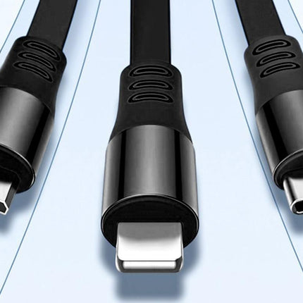 3 In 2 Retractable Multi Charging Cable Retracted USB C Cell Phone Charger