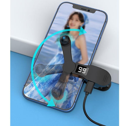 Smart Digital USB Clip on Auto Clicker for Mobile Phone Screen Live Likes - Black