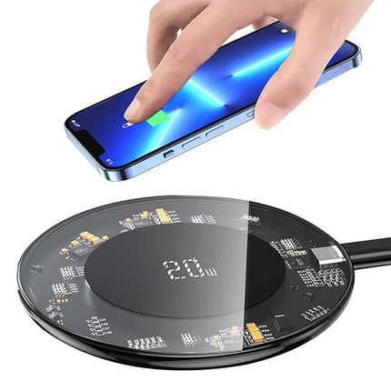 Universal 20W Qi Wireless Charger Fast Charging Pad Mobile Phone for Android Apple AirPod Pro