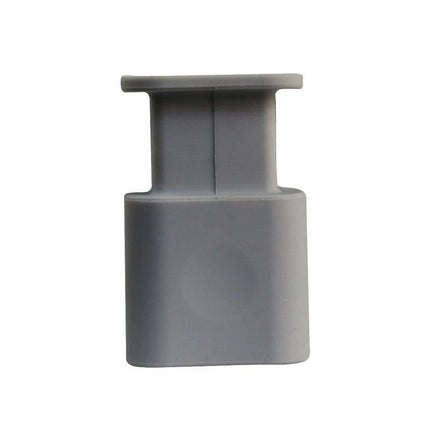 Silicone Charger Protector with Cord Wrap for Apple Phone 18W/20W Charger -Gray & White