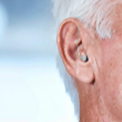 Smart Noise Reduction BTE Hearing Aid with Charging Case Rechargeable Sound Amplifier - Silver