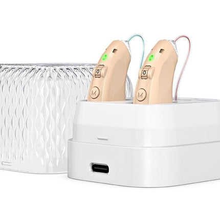 Smart Noise Reduction BTE Hearing Aid with Charging Case Rechargeable Sound Amplifier - Cuticolor