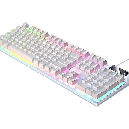 104 Keys Mechanical Gaming Keyboard Wired Backlit Keyboard Hot-Swap Mechanical Keyboard Wired Gaming Keyboard with Number Pad -Blue