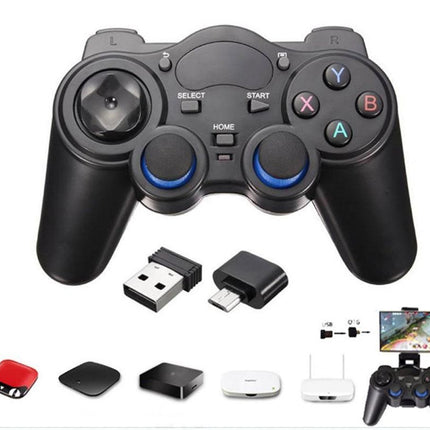 Wireless Gaming Controller for Android TV Box PC 2.4GHz Gamepad Joystick - Black