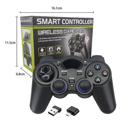 Wireless Gaming Controller for Android TV Box PC 2.4GHz Gamepad Joystick - Black
