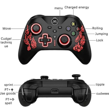 Wireless Game Controller Black Myth Wukong Inspired Bluetooth Controller USB Wired Gamepad