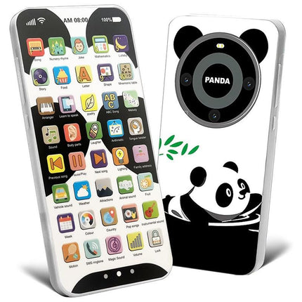 Learning Phone Toy with Over 10000 Educational Contents Touch Screen Early Education Gift for 3 year old+ - Panda