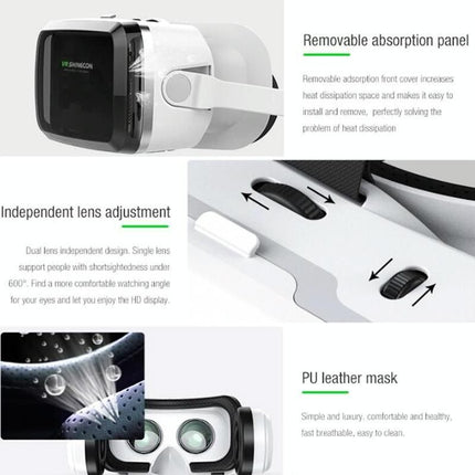 Wireless 3D VR Headset With Bluetooth - Compact