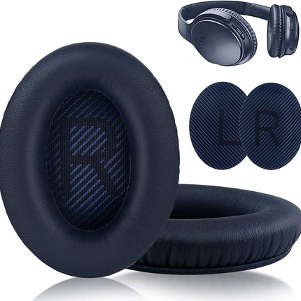 Pair of Replacement Ear Pads Cushions for Bose QC35 QC35ll Over-Ear Headphones - Black