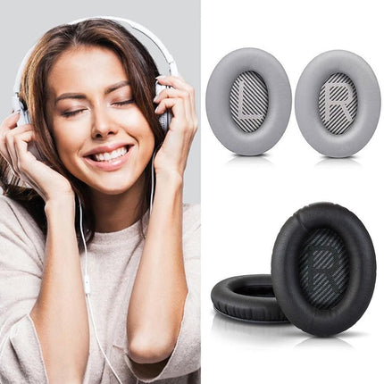 Pair of Replacement Ear Pads Cushions for Bose QC35 QC35ll Over-Ear Headphones - Gray