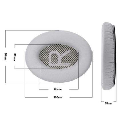 Pair of Replacement Ear Pads Cushions for Bose QC35 QC35ll Over-Ear Headphones - Gray