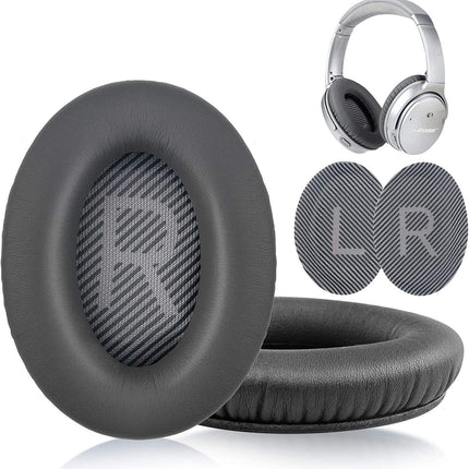 Pair of Replacement Ear Pads Cushions for Bose QC35 QC35ll Over-Ear Headphones - Gray